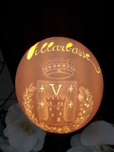 Uovo con inciso stemma Villarbasse