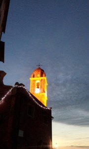 Tellaro campanile illuminato